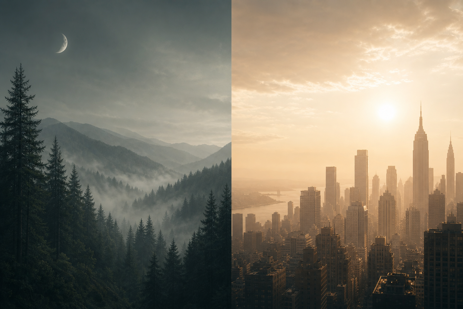 Dual Escape — Nature and city
