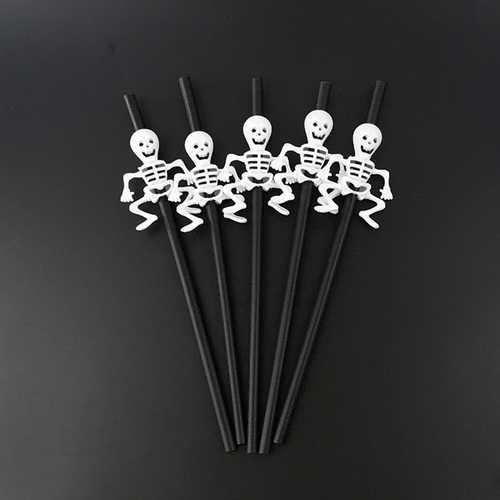 5 Pcs Phantom Straws Halloween Skull Straw – Image 5