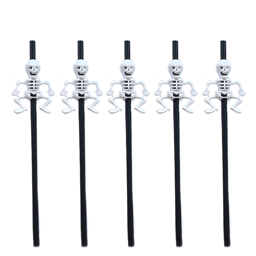 5 Pcs Phantom Straws Halloween Skull Straw – Image 2