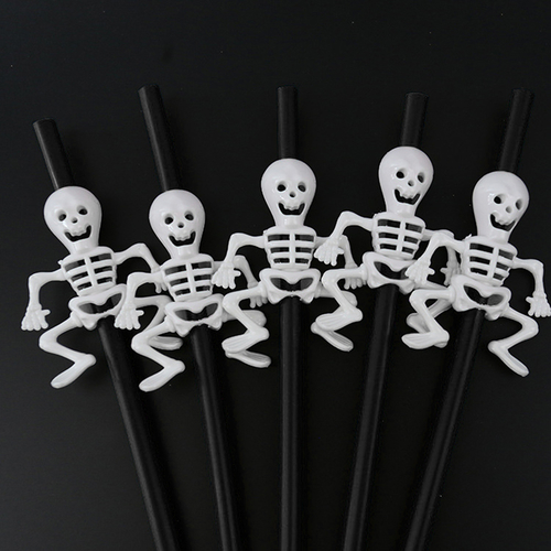5 Pcs Phantom Straws Halloween Skull Straw – Image 3