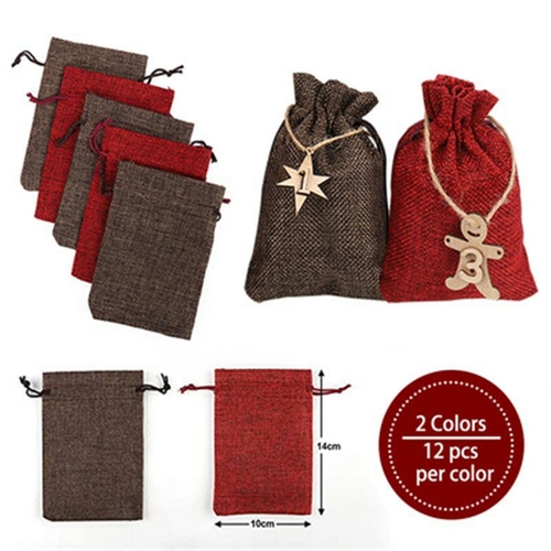 Calendrier de l'Avent de Noël – 24 ornements en bois à suspendre, numérotés