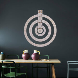 Calendrier mural en bois, design circulaire rotatif, moderne et épuré