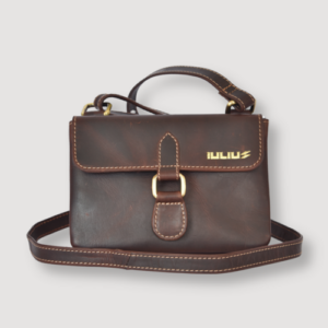 Small vintage bag made from genuine leather – retro style – IULIUS