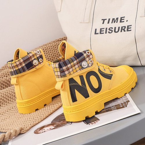 Nouvelles bottines montantes en toile pour femmes, polyvalentes – Image 4