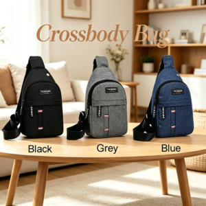 Classic, stylish, waterproof canvas sling bag for carrying across the chest or over the shoulder; sports bag
