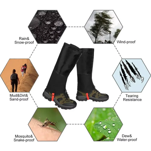 Wasserdichte Schneegamaschen für Wanderstiefel – Beinwärmer für Schuhe – Bild 5