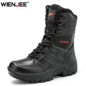 Bottes montantes en cuir pour homme de marque, de haute qualité, respirantes, style « Desert »