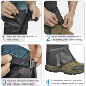 Guêtres imperméables pour la neige – Chaussettes de randonnée – Chaussures isolantes