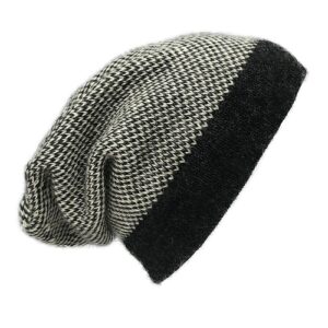 Bonnet en alpaga tressé Midnight