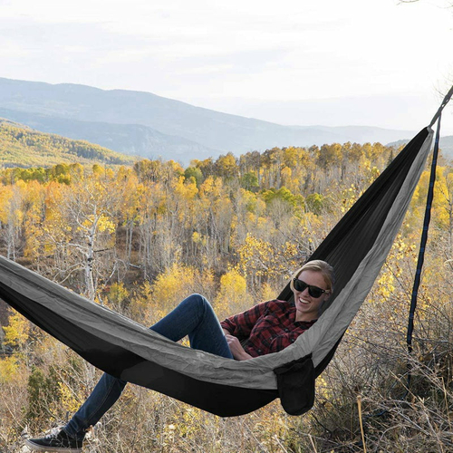 Hamac de camping en toile de parachute pour le jardin et l'extérieur