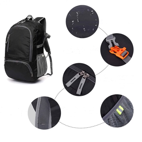 35-litre ultra-lightweight foldable rucksack for cycling, hiking and camping - Image 6